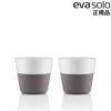 エバソロ evasolo 滑りにくいシリコンスリーブ付き コーヒーカップ ルンゴ グレー 230ml 2客セット 501021 【正規品】