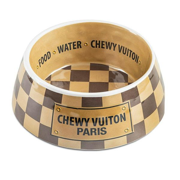 【NEW】オートディギティドッグ Haute Diggity Dog 犬 フードボウル　 【Checker Chewy Vuiton Bowl】 HDD203 餌用食器　餌入れ