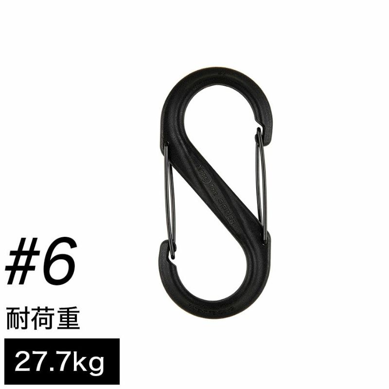 NITEIZE(ナイトアイズ) エスビナー プラスチック カラビナ #4 ブラック コヨーテ SBP4-03-28BG (日本正規品)
