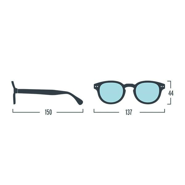 イジピジ サングラス 99.9% UVカット IZIPIZI #C SUN BLACK TORTOISE BLUE ブラック 黒 べっ甲 ブラウン ブルー