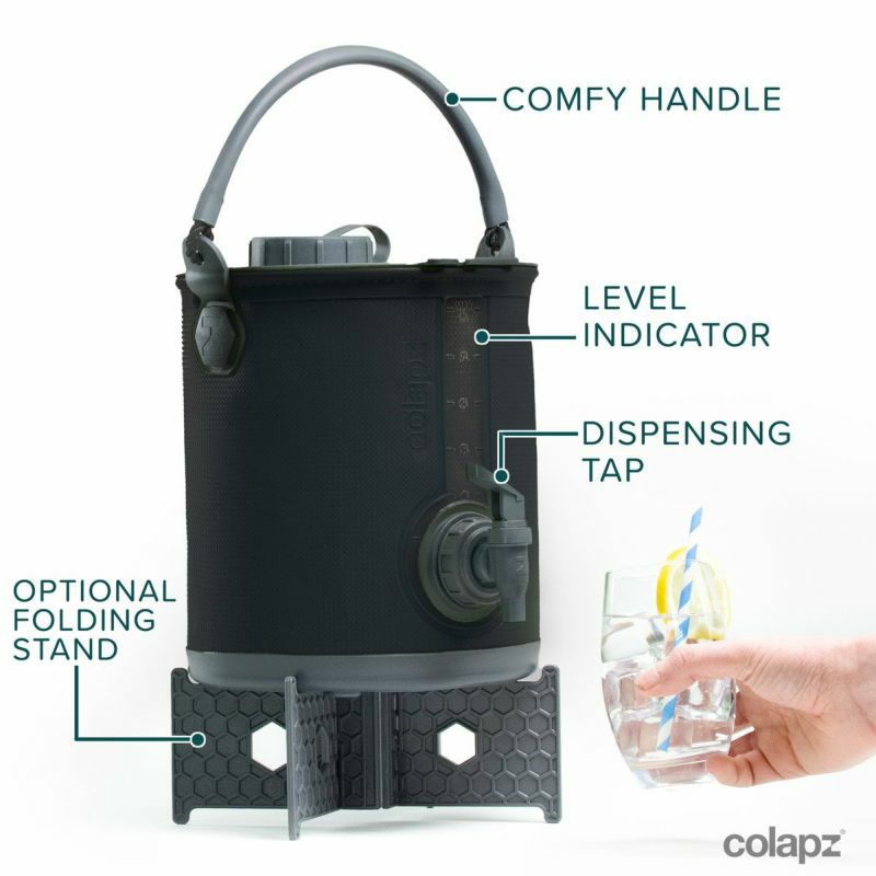 コラプズ ウォータージャグ 容量8リットル コラプシブル2in1ウォーターキャリア&バケツ グレー colapz 2in1 Kit 折りたたみ ウォータージャグ&バケツ
