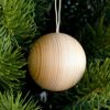ドイツ製 白木のクリスマスのオーナメント3点セット 削り木・木の鐘・木の玉 正規品 NT-DRG222E19