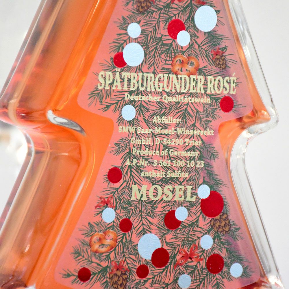 2023年 限定生産品 クリスマスボトル ワイン ロゼ 500ml 本格ドイツワイン モーゼル シュペートブルグンダー QbA SMW社