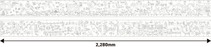 長ーい塗り絵 NuRIEroll ヌーリエロール