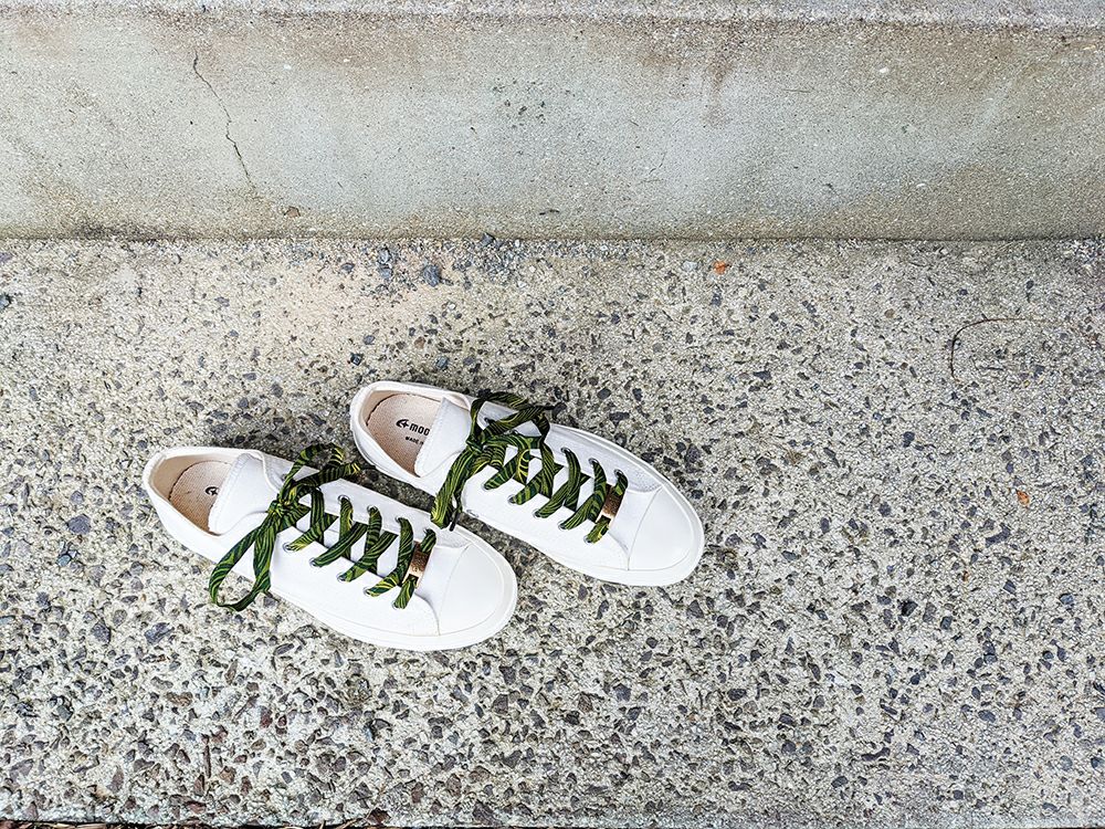 着物から作った靴紐　shoe face