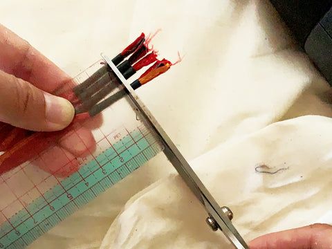 着物から作った靴紐　shoe face