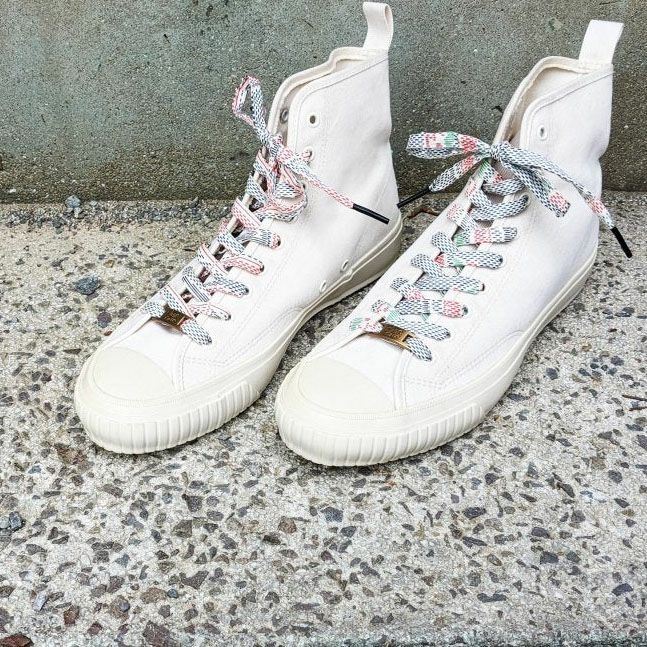 着物から作った靴紐　shoe face