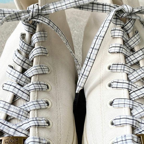 着物から作った靴紐　shoe face