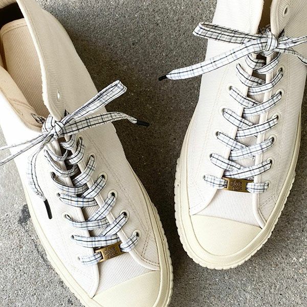 着物から作った靴紐　shoe face