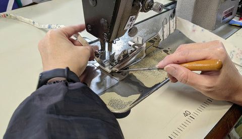 着物から作った靴紐　shoe face
