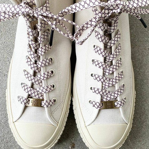 着物から作った靴紐