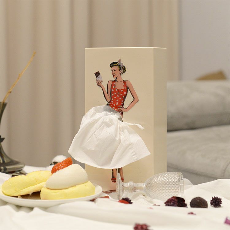 縦型ティッシュケース　韓国インテリア