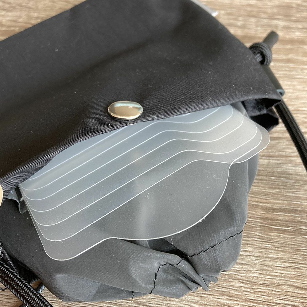 巾着バッグ　ミニバッグ　黒　ナリフリ　stairs design products