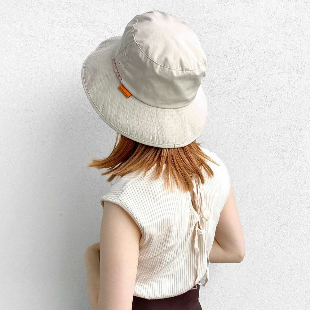 パラソルハット 帽子 被る日傘 フリーサイズ 56-58.5cm 遮光 遮熱 UVカット UPF50+ 撥水 通気性 ハット TESTIFY Parasol Hat