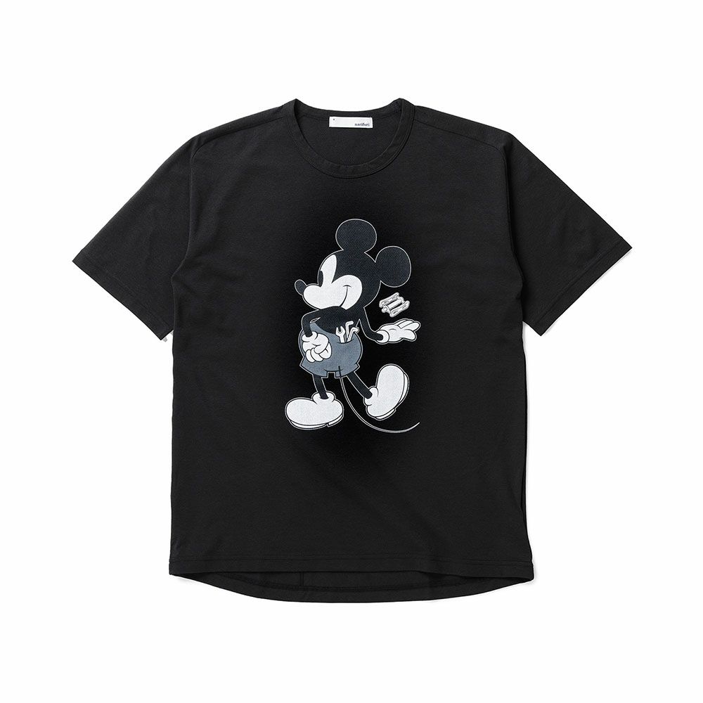 ナリフリ アクティブメッシュバッグポケットTシャツ ミッキー 