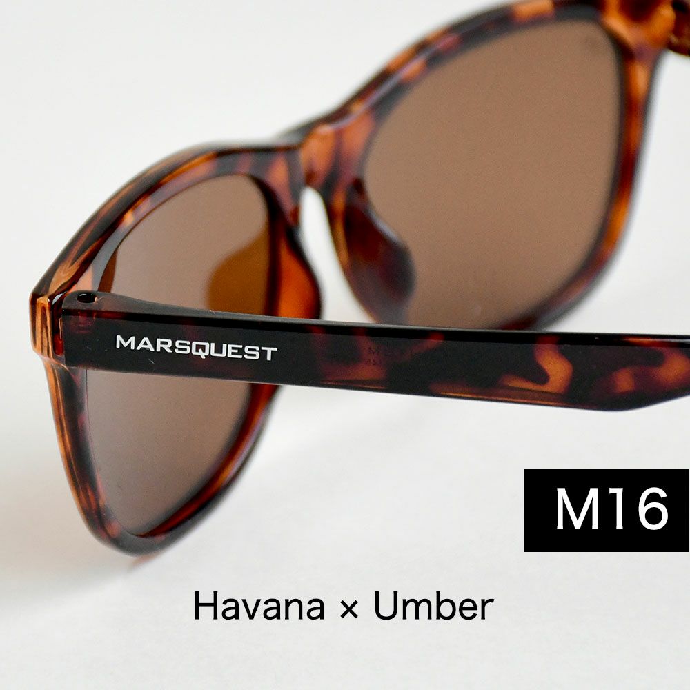 マーズクエスト 偏光サングラス 100%UVカット メンズ レディース MARSQUEST Momentum M16 Havana × Umber