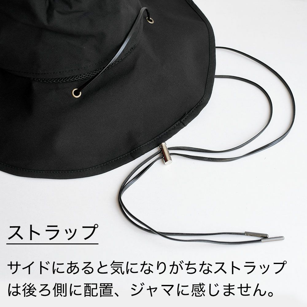 パラソルハット 帽子 被る日傘 フリーサイズ 56-58.5cm 遮光 遮熱 UVカット UPF50+ 撥水 通気性 ハット TESTIFY Parasol Hat