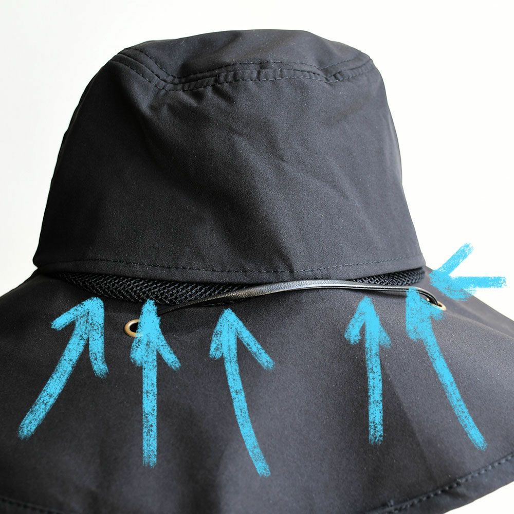 パラソルハット 帽子 被る日傘 フリーサイズ 56-58.5cm 遮光 遮熱 UVカット UPF50+ 撥水 通気性 ハット TESTIFY Parasol Hat