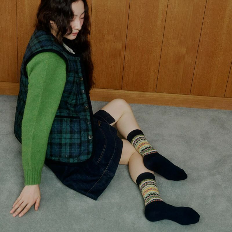  I HATE MONDAY 韓国ブランド　靴下　ジャガード