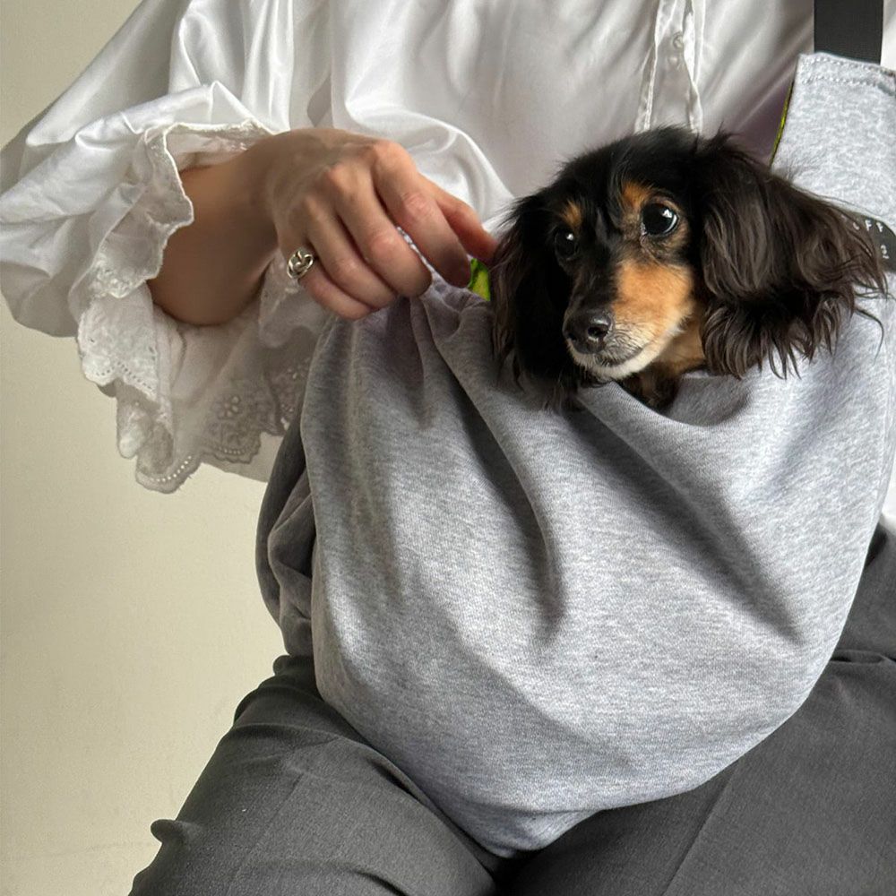 PUFF 撥水×スウェット リバーシブル ペットスリング 犬 猫 抱っこバッグ