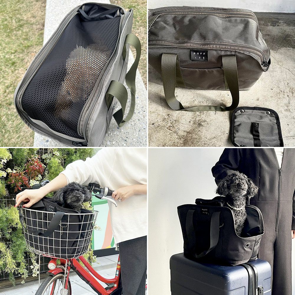 PUFF ペットキャリートート L キャンバス素材 小型犬 6kgまで おしゃれ 軽量 トートキャリー