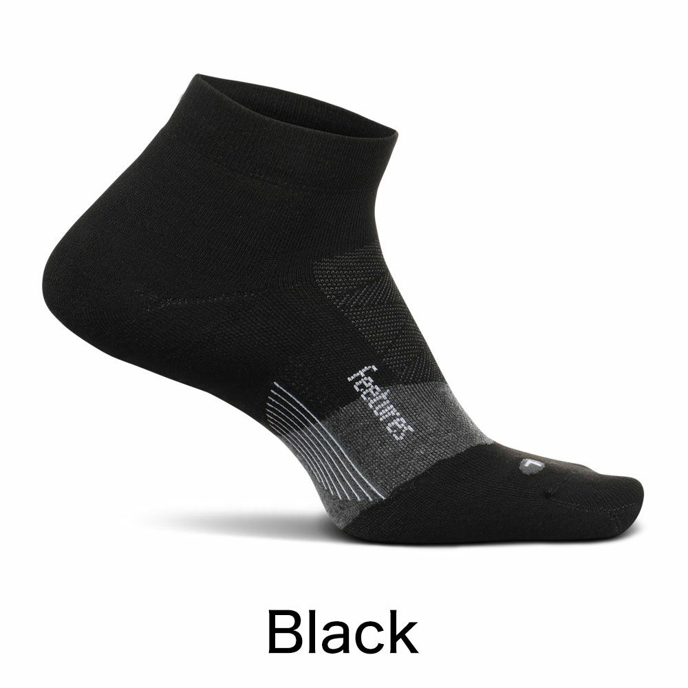 Feetures フィーチャーズ ゴルフソックス メンズ Elite Golf Max Cushion Low Cut ブラック ホワイト 高クッション ズレにくい 快適フィット 通気性 吸汗速乾 スイング安定 ゴルフ用品